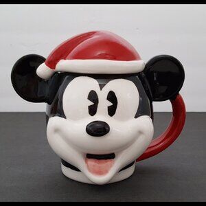 NEW RARE St. Nicholas Square Disney Christmas Mickey Mouse Lidded Mug